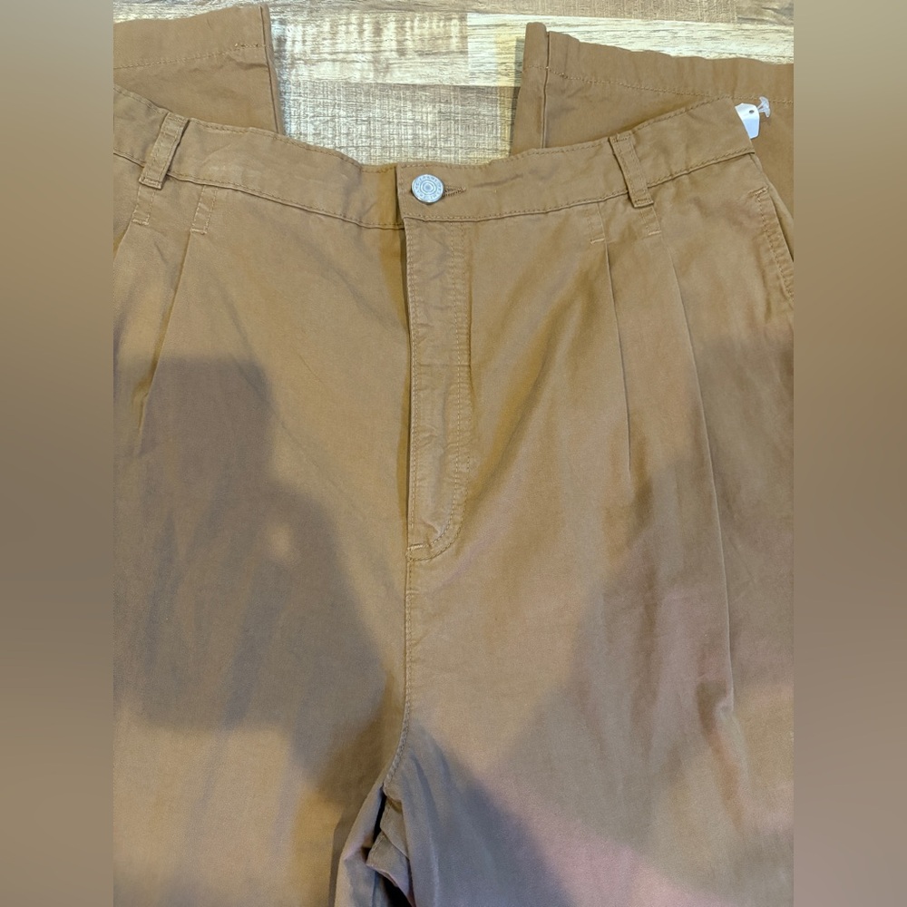 Frame Pleat Front Wide Leg Camel Chinos/Pants - Picture 7 of 16